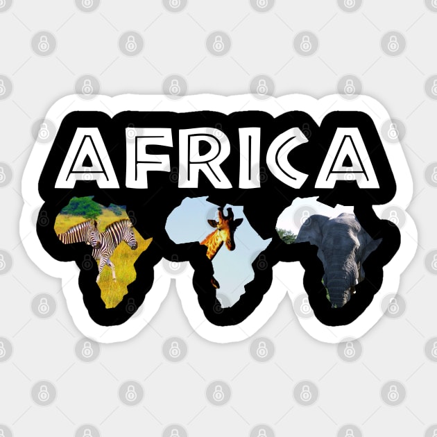 African Wildlife Continent Trio Sticker by PathblazerStudios